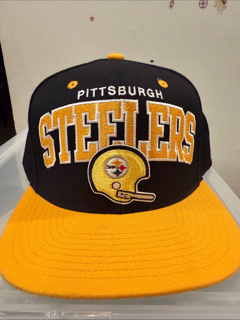 Mitchell & Ness Black and Gold Embroidered Snapback